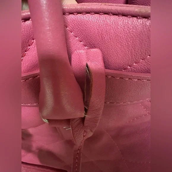 Michael Kors Quilted Hamilton Tote Top Handle Shoulder Chain Strap & Lock - Picture 13 of 13